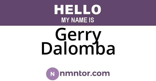 Gerry Dalomba