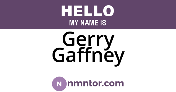 Gerry Gaffney