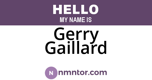 Gerry Gaillard