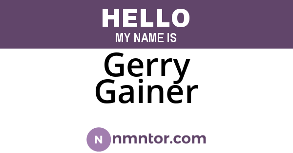 Gerry Gainer