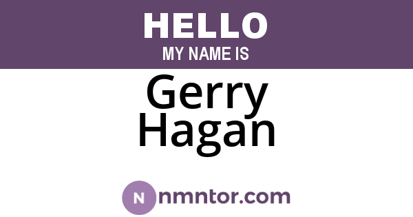 Gerry Hagan