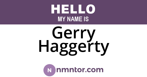Gerry Haggerty