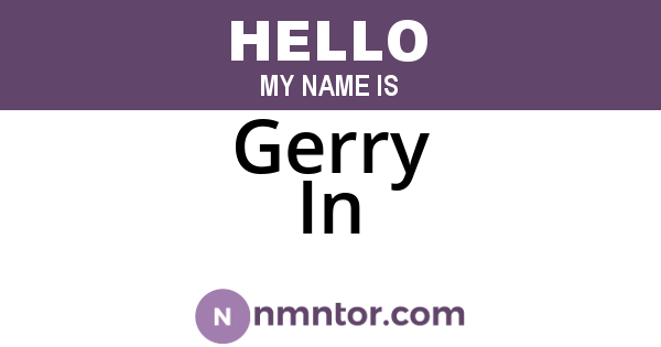 Gerry In