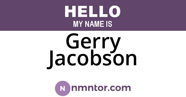 Gerry Jacobson