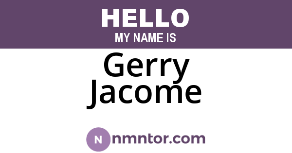 Gerry Jacome