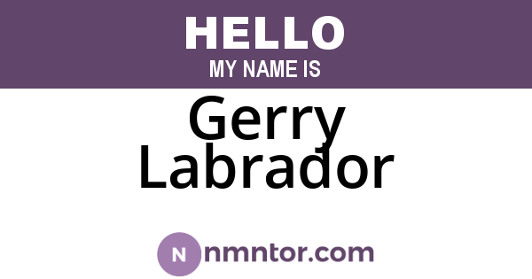Gerry Labrador
