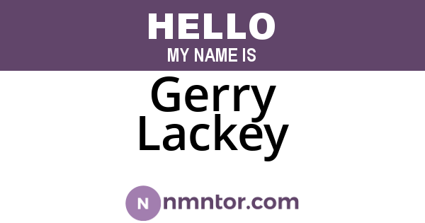 Gerry Lackey