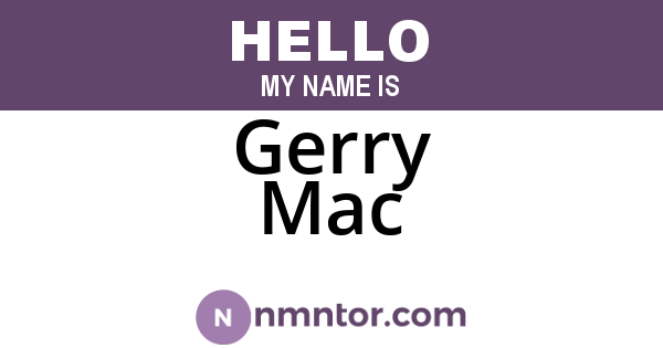 Gerry Mac