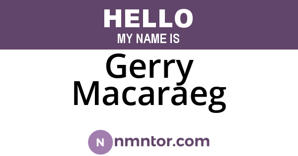 Gerry Macaraeg