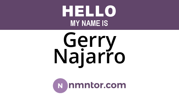Gerry Najarro