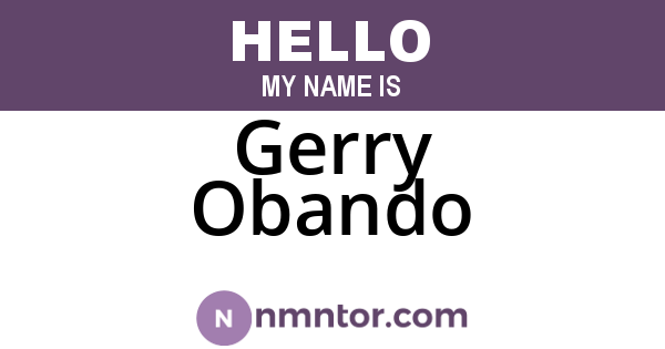 Gerry Obando