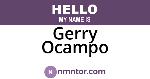 Gerry Ocampo