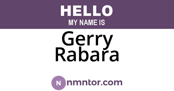Gerry Rabara