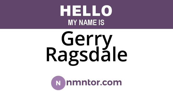Gerry Ragsdale