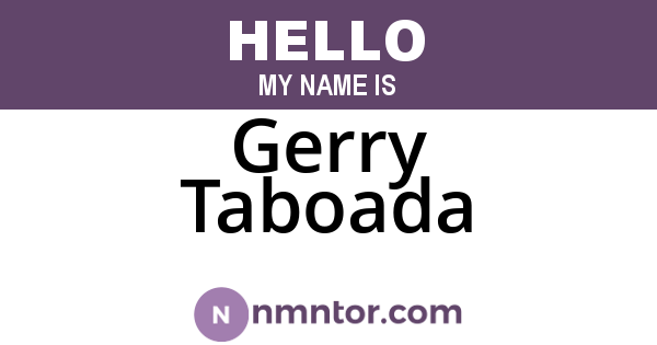 Gerry Taboada