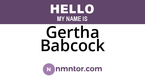 Gertha Babcock