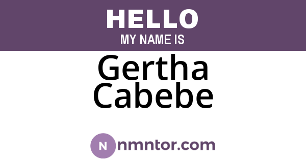 Gertha Cabebe