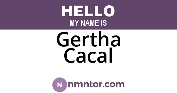 Gertha Cacal