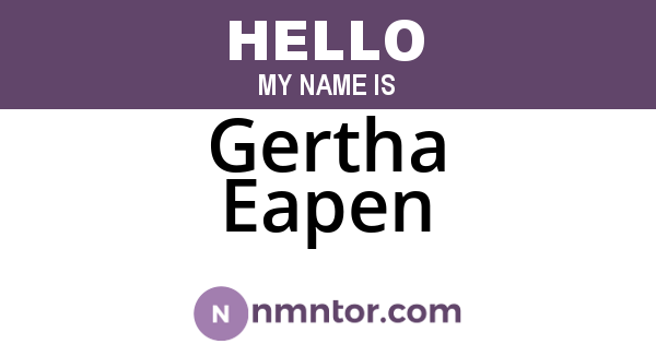 Gertha Eapen