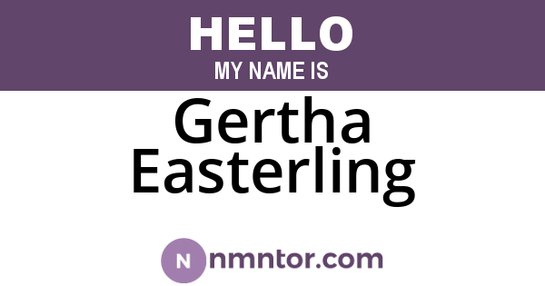 Gertha Easterling