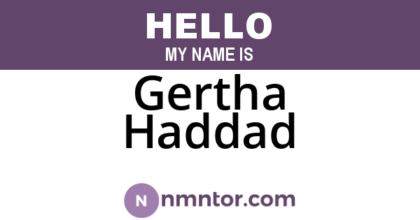 Gertha Haddad