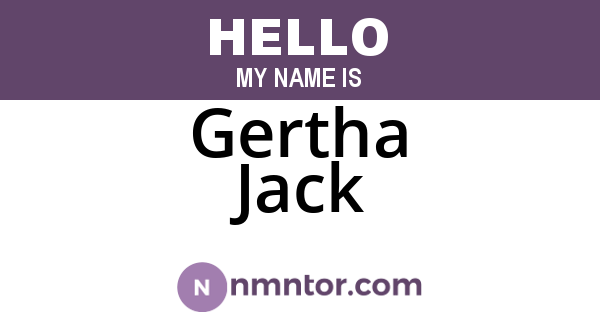 Gertha Jack