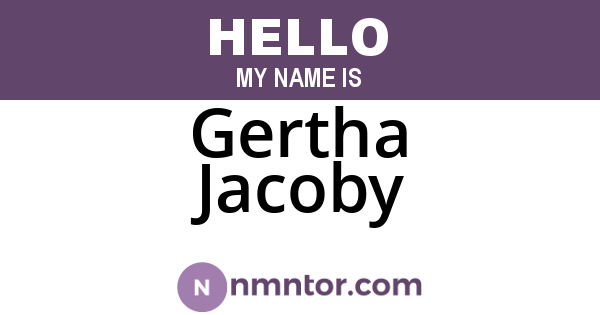 Gertha Jacoby