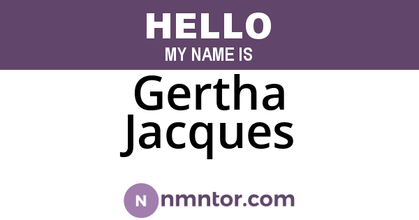 Gertha Jacques