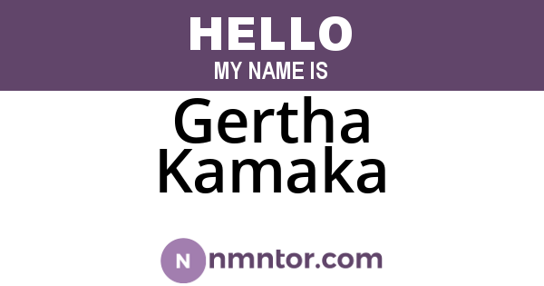 Gertha Kamaka