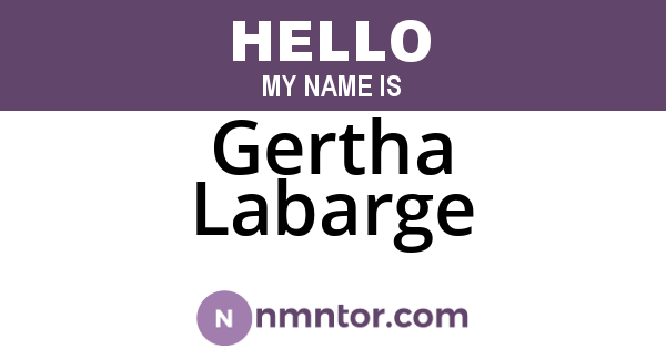Gertha Labarge