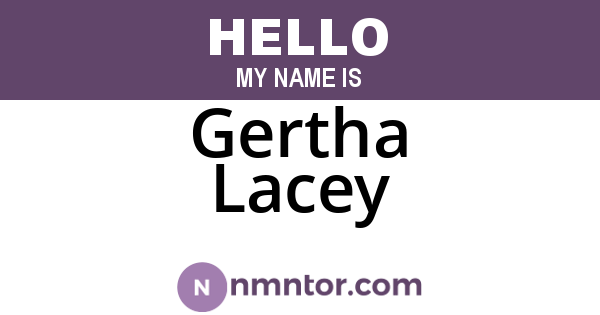 Gertha Lacey