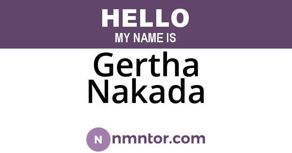 Gertha Nakada