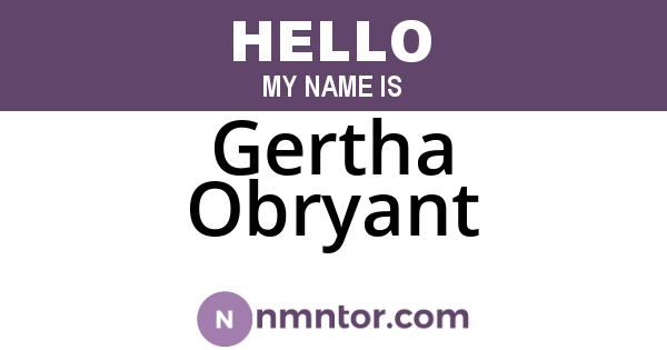 Gertha Obryant