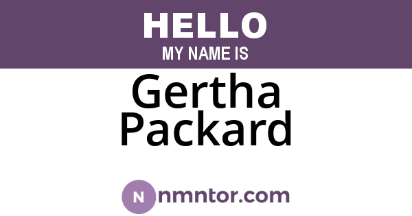 Gertha Packard