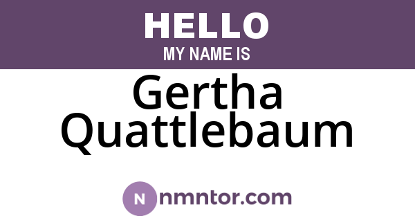 Gertha Quattlebaum