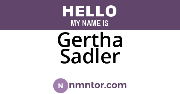 Gertha Sadler