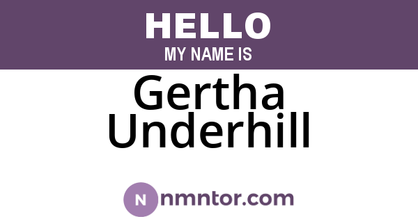 Gertha Underhill