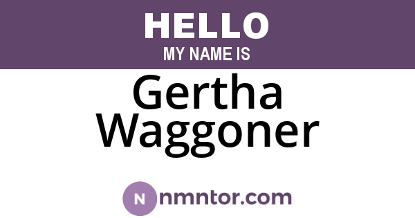 Gertha Waggoner