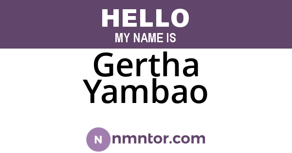 Gertha Yambao