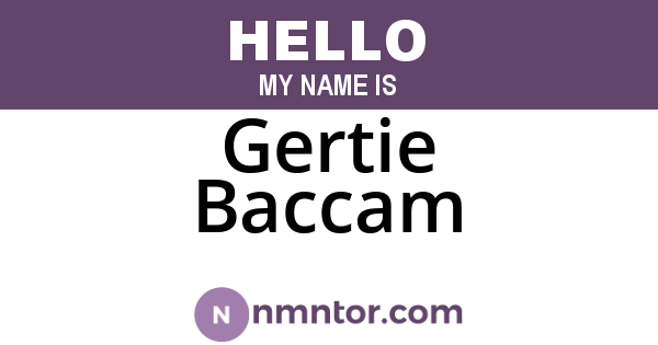 Gertie Baccam