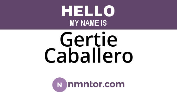 Gertie Caballero