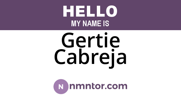 Gertie Cabreja