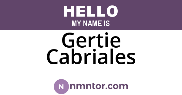Gertie Cabriales