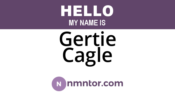 Gertie Cagle