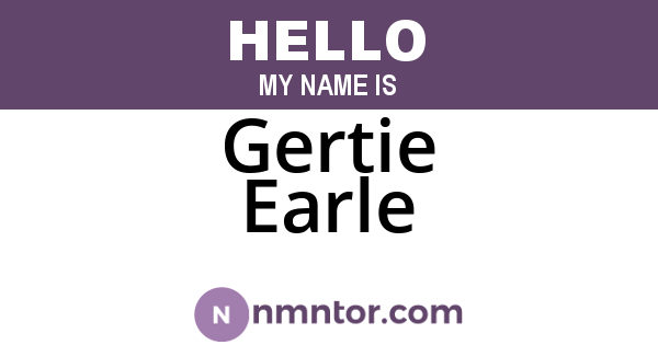 Gertie Earle