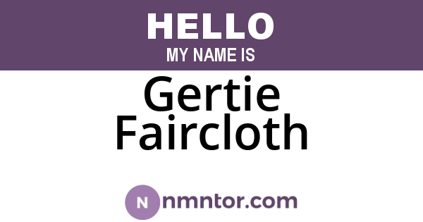 Gertie Faircloth