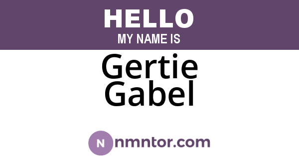 Gertie Gabel