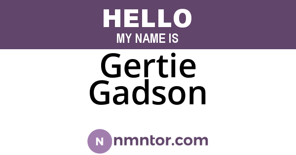 Gertie Gadson