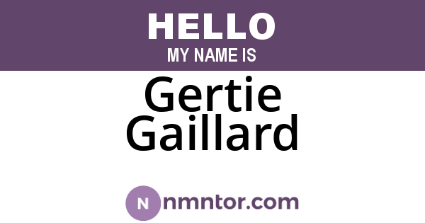 Gertie Gaillard