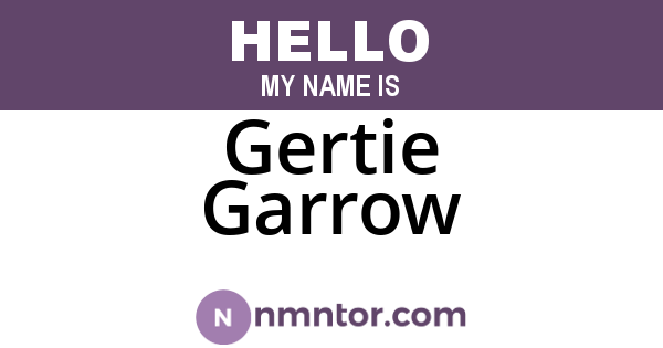 Gertie Garrow